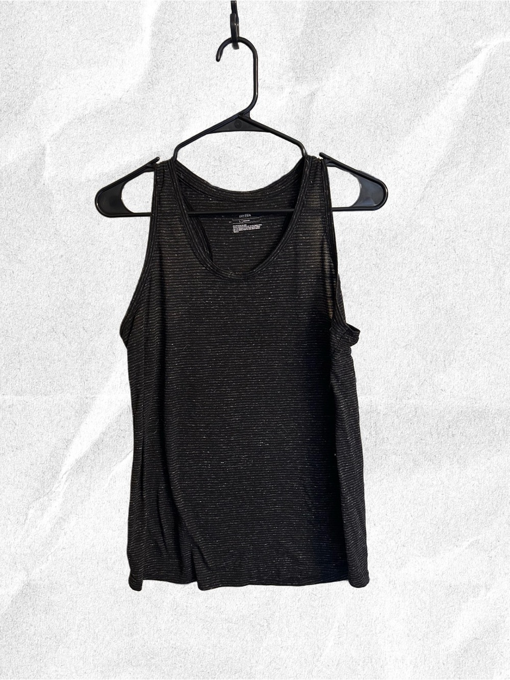 tek gear Black Metallic Ribbed Tank Top